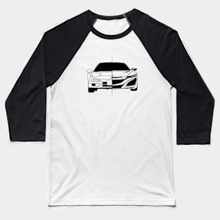 NSX Black Outline Baseball T-Shirt